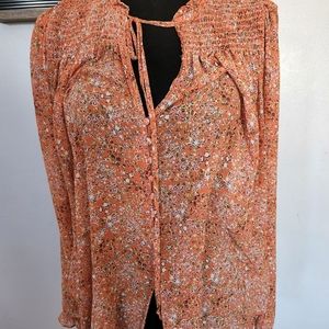 NWOT Free People Floral Shirt Size XL